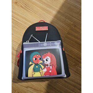 Wanda Vision Loungefly Backpack Bag Purse Shibi Black Red Hard Tag